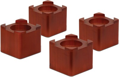 Honey Can Do Wood Bed Lifts, Dark Finish (STO-01151)