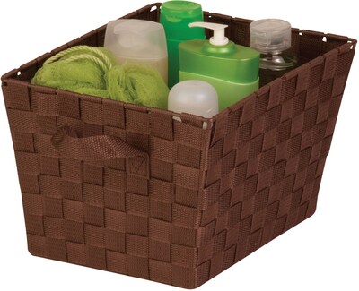 Honey Can Do Large Woven Strap Tote, Brown (STO-02116)