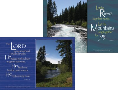 Barker Creek Peaceful Waters Poster Duet, 13 3/8 x 19