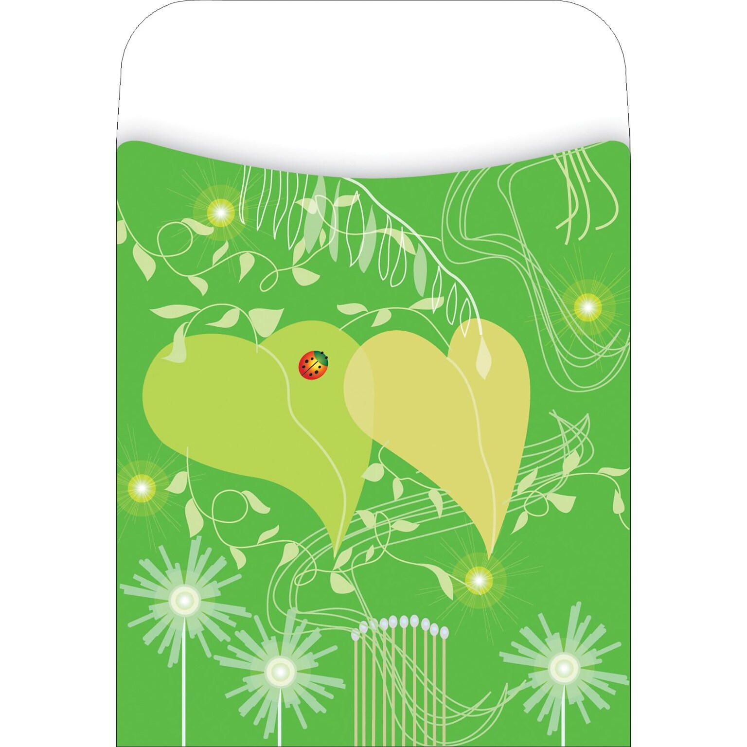 Barker Creek Go Green Library Pockets, 5.125 x 3.5, 30/Pack (LL1226)