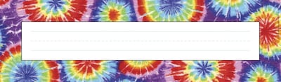 Barker Creek Tie-dye Desk Tag, 12 L x 3 1/2 W, 36/Pack