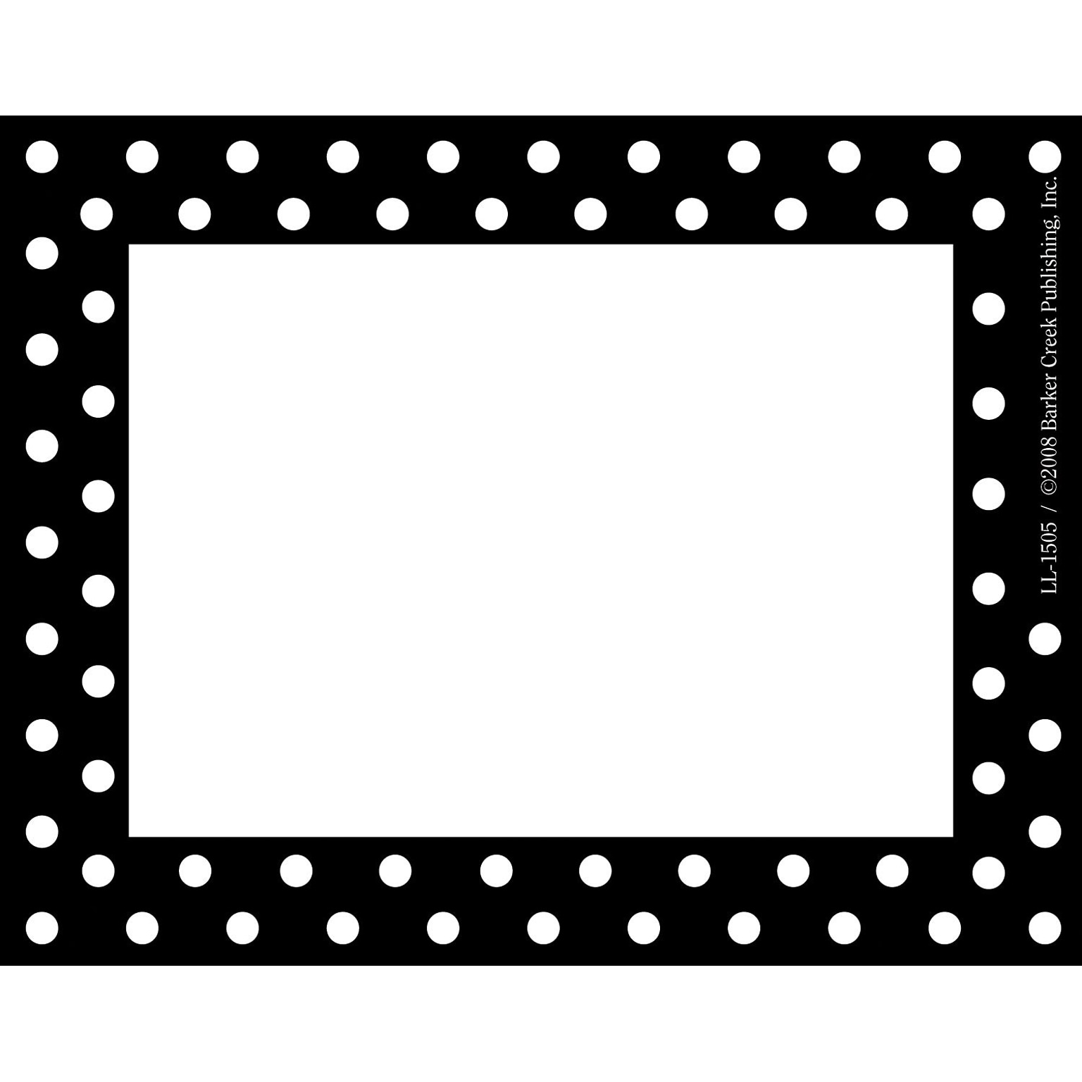 Barker Creek Black and White Dot Name Tag, 3 1/2 W x 2 3/4 D, 45/Pack