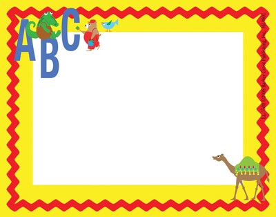 Barker Creek ABC Animals Name Tag, 3 1/2 W x 2 3/4 D, 45/Pack