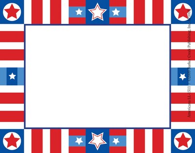Barker Creek Americana Name Tag, 3 1/2" W x 2 3/4" D, 45/Pack