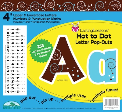 Barker Creek Hot to Dot 4 Letter Pop Out, All Age