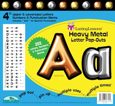 Barker Creek Heavy Metal 4 Letter Pop Out, All Age