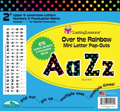 Barker Creek Rainbow 2 Letter Pop Out, All Age