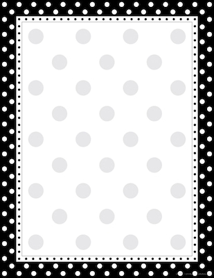 Barker Creek Black and White Dot Stationery