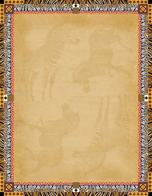 Barker Creek Africa Stationery Decorative Paper 8.5" x 11", Brown (LL721)