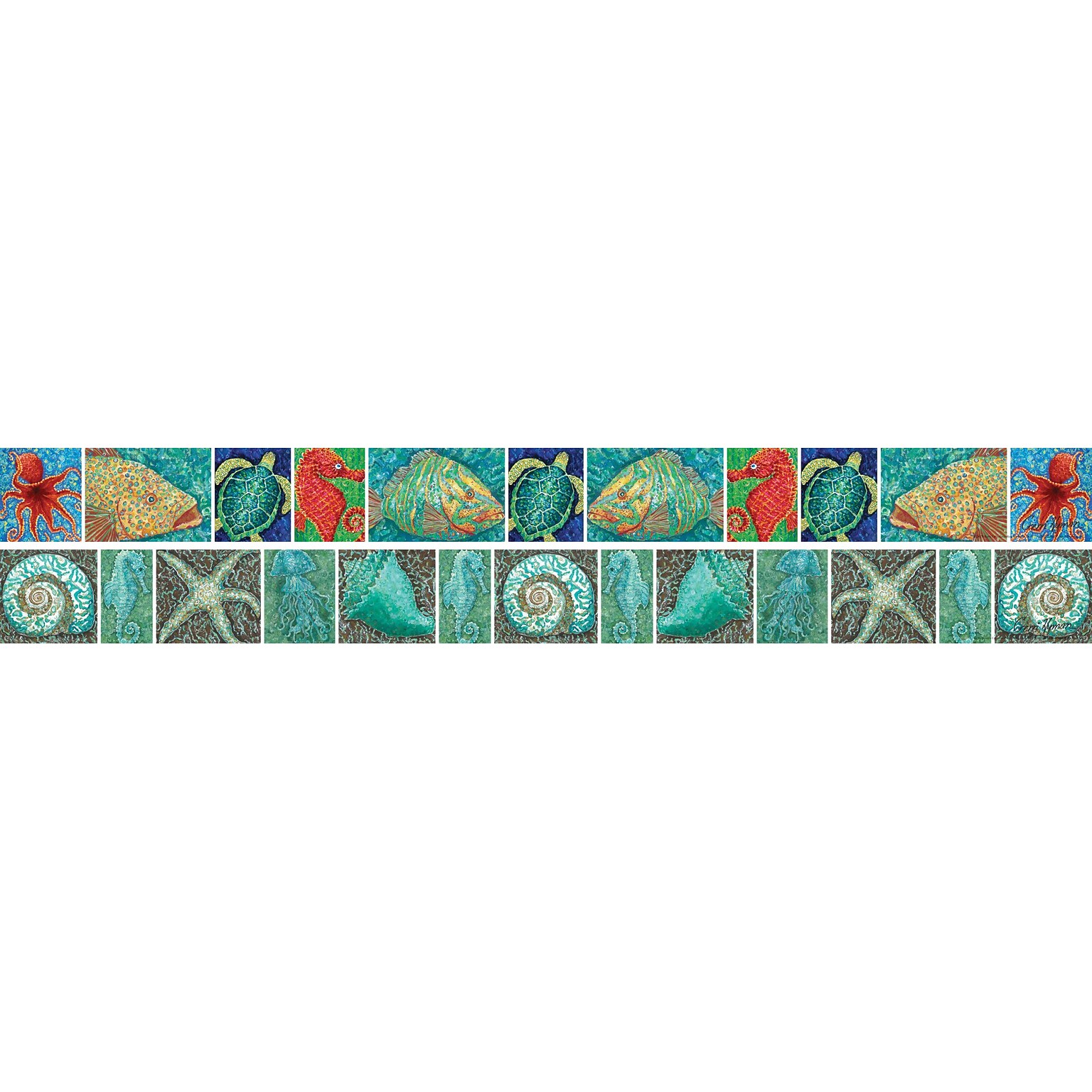Barker Creek Surfs Up! Coral Reef Double Sided Trim, 35 L x 3 W, 12/Pack