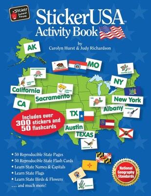 StickerUSA™ Activity Book, 7+ Age