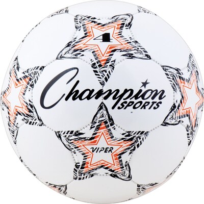 VIPER Soccer Ball, Size 4, White