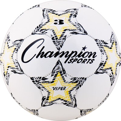 VIPER Soccer Ball, Size 3, White