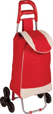 Honey Can Do Bag Cart with Tri-Wheels, Red (CRT-09671)