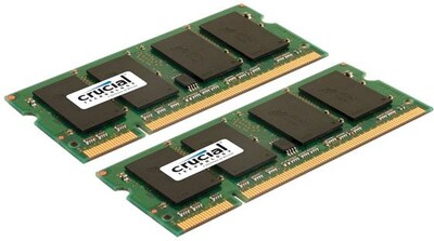 Crucial Technology CT2KIT51264AC800 DDR2 (200-Pin SO-DIMM) Laptop Memory, 8GB
