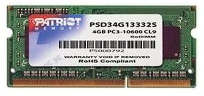 Patriot Signature 4gb 1 X 4gb Ddr3 4 Pin So Dimm Ddr3 1333 Pc3 Universal Laptop Memory Quill Com