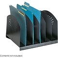 Safco Black Desk Rack, 6 Compartments (3155BL)