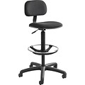 Safco Economy Fabric Back 30% Polyester/70% Olefin Drafting Chair, Black (3390BL)