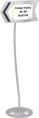 Safco® 4169 Gray Customizable Arrow Sign, Steel