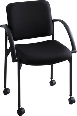 Safco Moto Plastic Stacking Chair, Black, 2/Pack (4184BL)