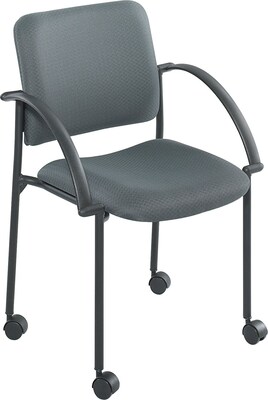 Safco Moto Plastic Stacking Chair, Charcoal, 2/Pack (4184CH)