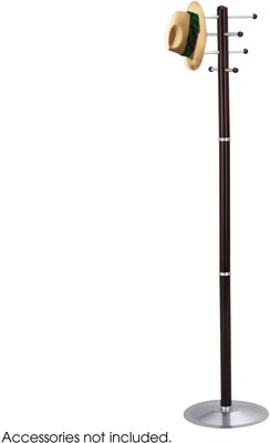 Safco® 4193 Wood Costumer, Mahogany