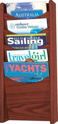 Safco Magazine Holder, 9.5 x 11, Brown Wood (4330MH)