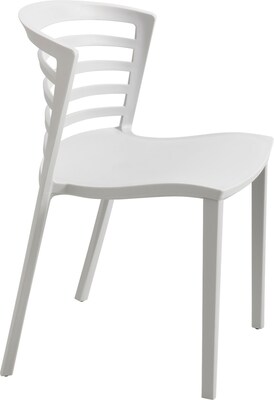 Safco Entourage Molded Resin Stacking Chair, Gray 4/Pack (4359GR)