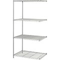 Safco Industrial 4-Shelf Metal Unit, 36, Metallic Gray (5289GR)