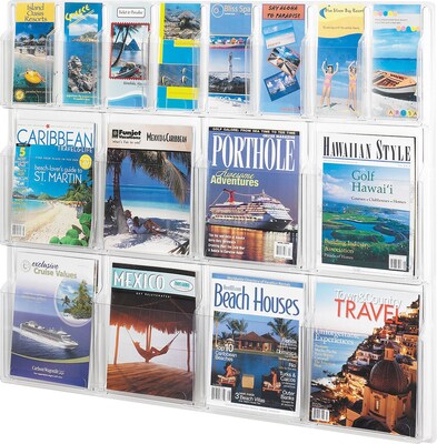 Safco Reveal Literature Holder, 40 x 34.75, Clear Plastic (5611CL)