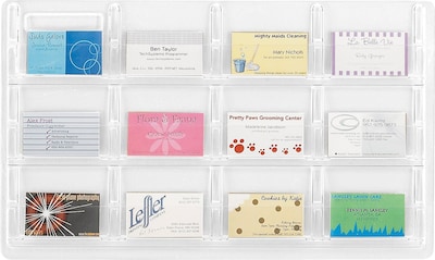 Safco Reveal Card Holder, 20 x 12, Clear Plastic (5618CL)