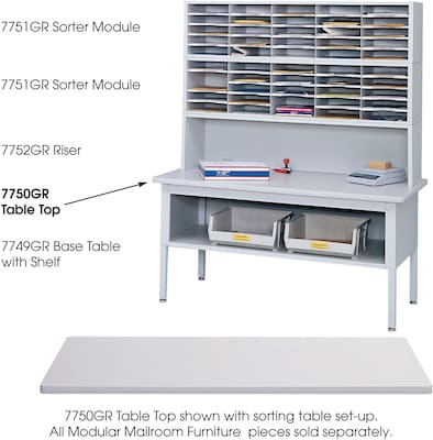 Safco® E-Z Sort® 7750 Sorting Tabletop, Gray