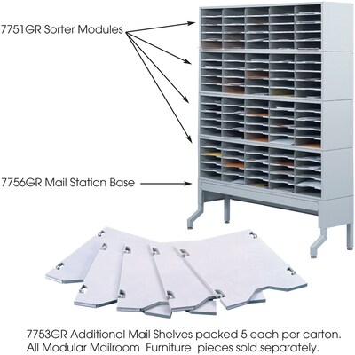 Safco® E-Z Sort® 7753 Additional Mail Tray, Gray