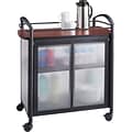 Safco Impromptu 8966 Refreshment Cart, Cherry Top and Black Frame (8966BL)