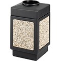 Safco Canmeleon Aggregate Panel Top Open Plastic Trash Can with no Lid, Black, 38 gal. (9471NC)
