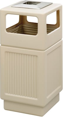 Safco Canmeleon Plastic Ash Urn, Tan, 38 gal. (9477TN)