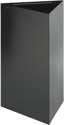 Safco Trifecta 17 gal. Stainless Steel Recycling Receptacle; Black