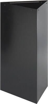 Safco Trifecta 19 gal. Stainless Steel Recycling Receptacle; Black