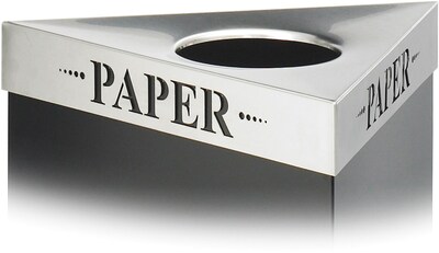 Safco Trifecta Stainless Steel Trash Cans with no Lids, 20 gal. (9560PA)