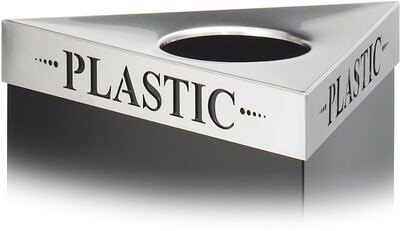 Safco Trifecta Plastic Stainless Steel Lids, 20 gal. (9560PC)