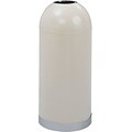 Safco Open Top Dome Receptacles Steel Trash Can with no Lid, Beige, 15 gal. (9639PT)