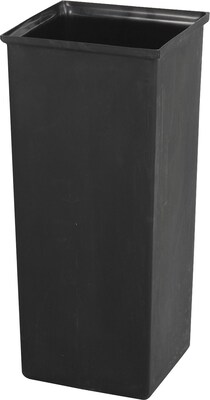 Safco Plastic Trash Can with no Lid, Black, 21 gal. (9668)