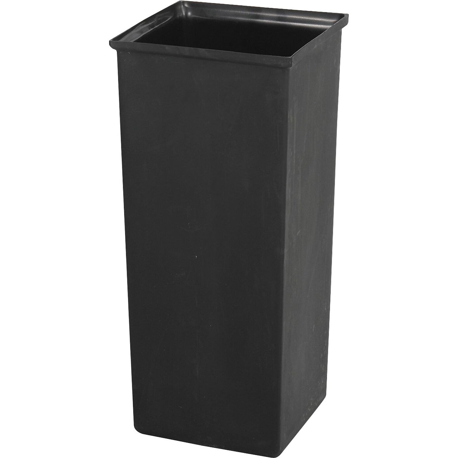 Safco Plastic Trash Can with no Lid, Black, 21 gal. (9668)