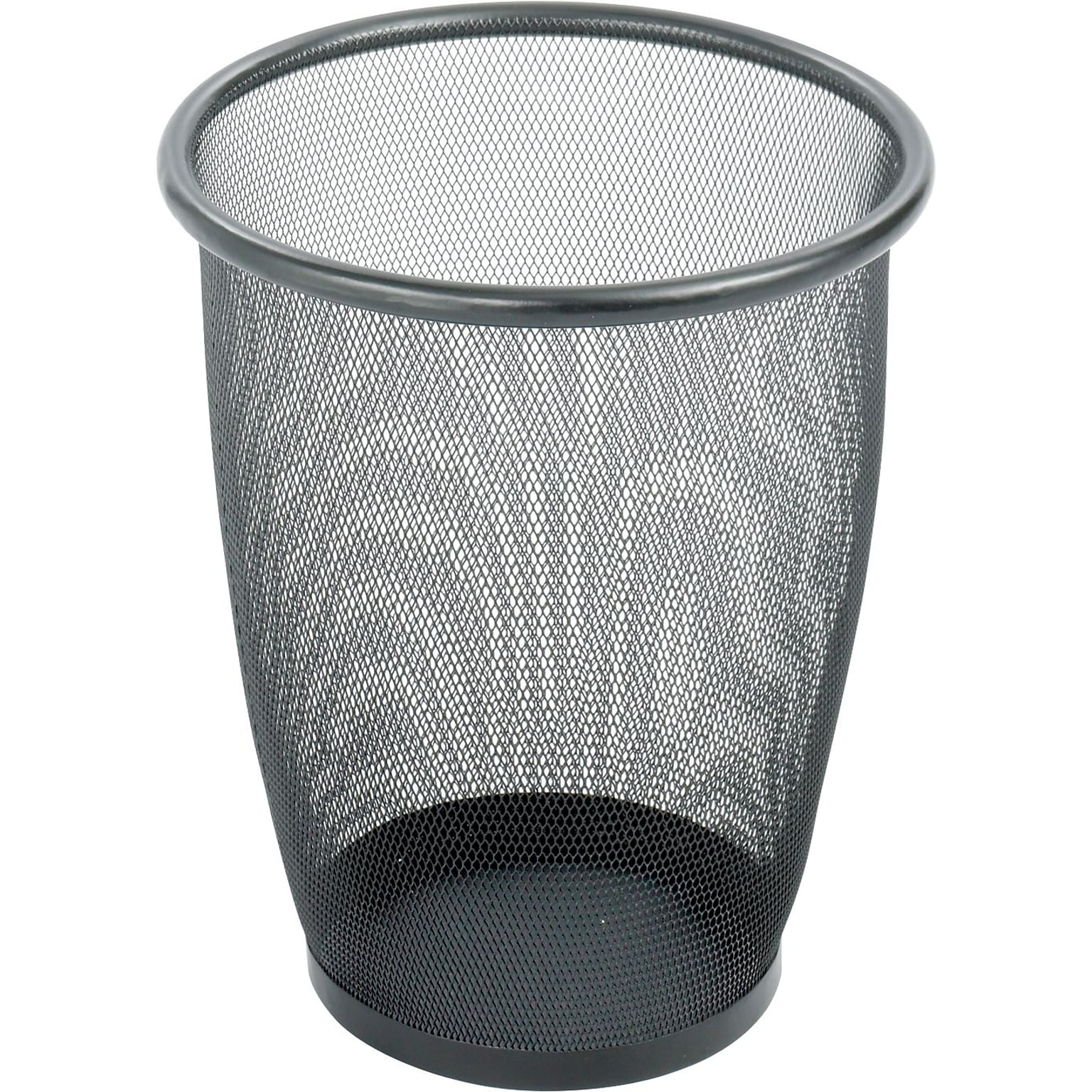 Safco Onyx Round Wastebasket, Black Mesh, 3/Pack (9717BL)