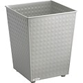 Safco Checks Steel Trash Can with no Lid, Gray, 6 gal. (9733GR)