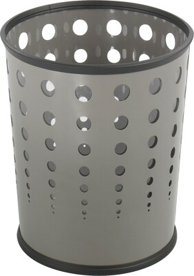 Safco 6 gal. Polyvinyl Chloride Trash Can without Lid; Gray