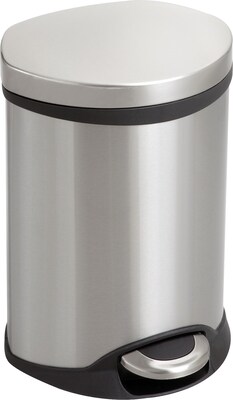 Safco® 9900 Stainless Steel Medical Receptacle, Silver, 1.5 gal. (9900SS)