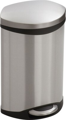 Safco 9901 Stainless Steel Medical Receptacle, Silver, 3 gal.  (9901SS)