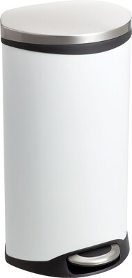 Safco® 9902 Stainless Steel Medical Receptacle, White, 7.5 gal. (9902WH)