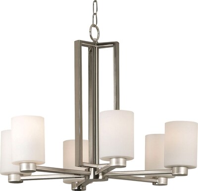 Kenroy Home Encounters 6 Light Chandelier, Brushed Steel Finish